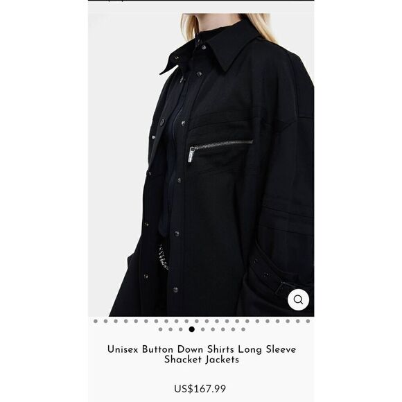 T-One T1 Unisex Size XL Button Down Shirts Long Sleeve Shacket Jackets B9 - Picture 12 of 15